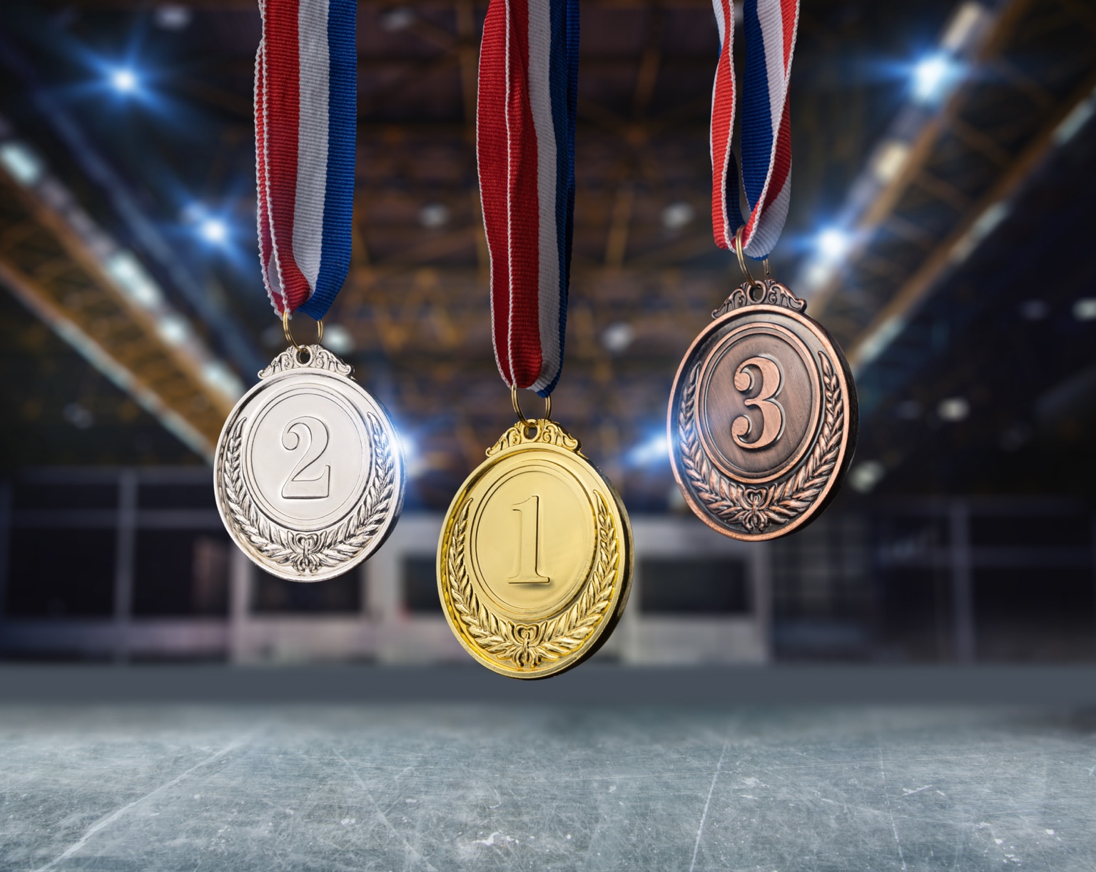 Gold-, Silber- und Bronzemedaillen als Symbol für klare Regeln und Anerkennung